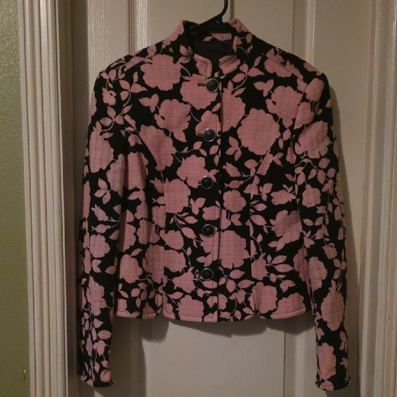 Versus Versace Jackets & Blazers - Versus Versace Pink and Black Floral Blazer